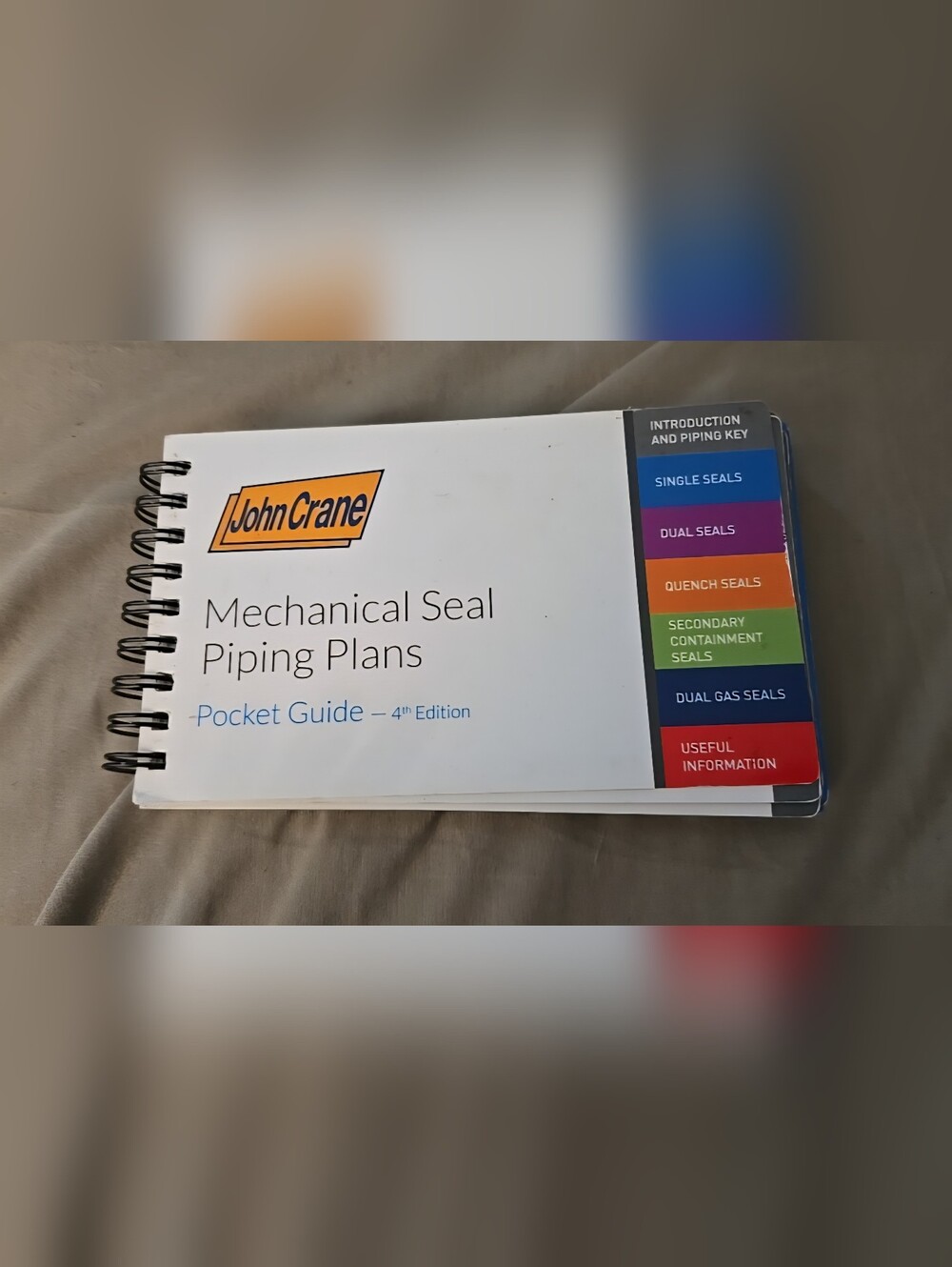 John Crane Mechanical Seal Pocket Guide - White with Multicolor Tabs Book